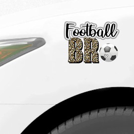 Football Brother Sticker, Leopard Print Football Vinly Decal for Cars Laptops, Windows, Walls, Fridge, Toilet and More - Sport Theme Stickers 11in