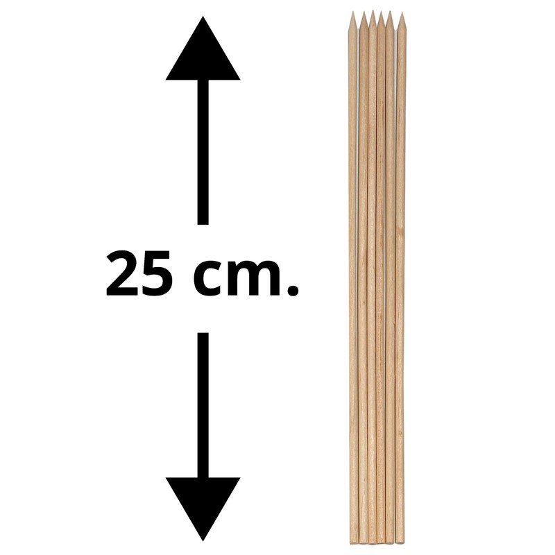 DON PALILLO 100pcs Bamboo Skewers 250x3mm BBQ Dessert Craft DIY