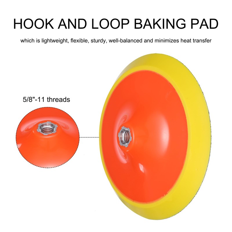 uxcell 7 Inch Hook and Loop Backing Sanding Pads with