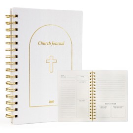 Bible Study Supplies Lined Spiral Notebook, Church Sermon Christian Notes Hardcover Notebook Journal for Note Taking, Journaling Notebooks Bible Accessories Religious Gifts for Women Men