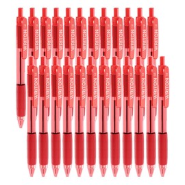 Writon Retractable Ballpoint Pens, Comfort Grip, 1.0mm Medium Point, Red Ink, 24 Pack