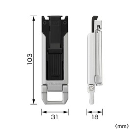 Tajima SF-MSHLD Safety System for Waist Belts, Metal, Slim