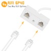 Uvital RJ11 Duplex Wall Jack Adapter Dual Phone Line Splitter,