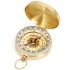 ANCLLO Camping Compass Metal Pocket Compass Copper Clamshell Compass Outdoor