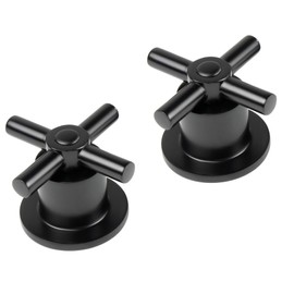Meer Faucets by CNX - Manerales para Regadera Tipo Cruceta con Chapeton (Negro Mate)