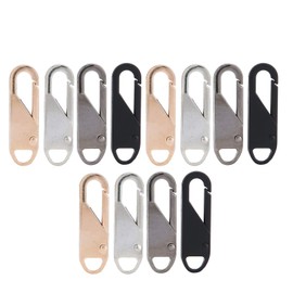 12 PCS Zipper Head Spring Zipper Puller Zipper Slider Head Accesorio Aleación Desmontable para Estuche