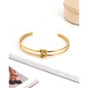 Desnuage Double Layer Open Bracelet with Knot Design for Women