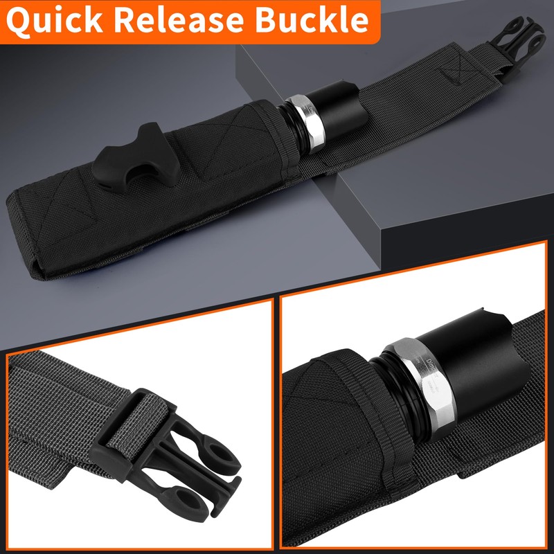 bvya 2 Pack Tactical Molle Flashlight Pouch Holster Case Belt
