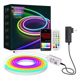 LED Silicone Neon Rope Lights - 24V 9.8FT RGB LED Light Strip Neon APP Control,Led Strip Light with Remote, Dimmable Custom Cuttable,IP67 Waterproof Led Light for Bedroom DIY Neon Sign Indoor&Out
