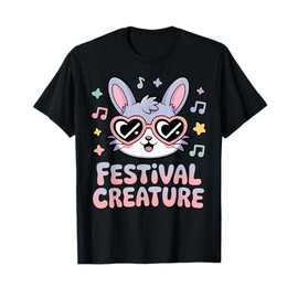 Festival Creature - Colorful Rave Animal with Glasses T-Shirt