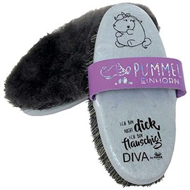 Haas Pummel Unicorn Body Brush with lambskin for Horses