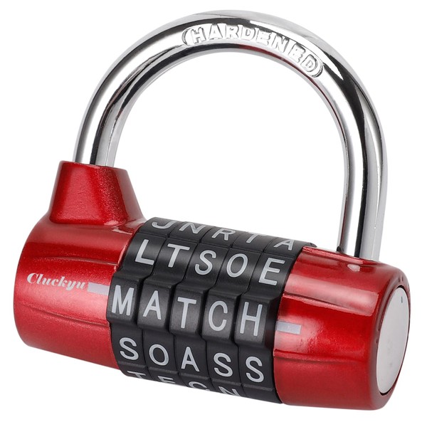 Gym Locker Lock,5 Letter Heavy Duty Alloy Padlock Password Sturdy