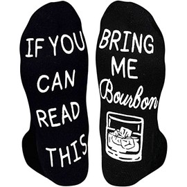 HAPPYPOP Funny Socks for Men Women Crazy Socks Fun Socks Silly Socks Bourbon Socks Bourbon Gifts, Gifts for Bourbon Lovers Men