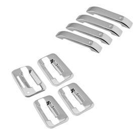 SEGADEN Chrome Plated Door Handle Cover Compatible with 2004-2014 Ford F-150 F150 2005-2008 Lincoln Mark LT (4 Doors with Key Pad No Passenger Keyhole) XG7705