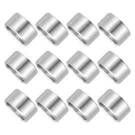 PATIKIL 12 Pcs Stainless Steel Spacers, 8mm ID x 10mm OD x 6mm Height 304 Stainless Steel Bushing Screw Standoff Unthreaded Round Spacer for 5/16" M8 Screws Bolts Nuts