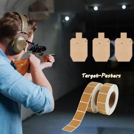 3000 Pieces 3 Rolls Square Target Pasters for Shooting Target Stickers Self Adhesive for Shooting Range Practice Shooting Cardboard Targets Paper (Yellow)