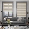 MYshade Custom No Drill Zebra Roller Shades, Blackout(85%) Cordless Dual