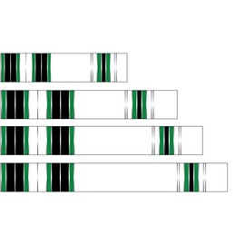 White Water Archery Laminated Green Traditional 9 Crest Arrow Wraps 15 pk Choose Length Width (9, 1)
