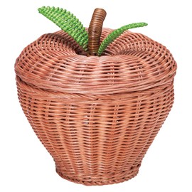 Chidori Sangyo HW-35 Rattan Basket Box Apple 8.7 inches (22 cm)