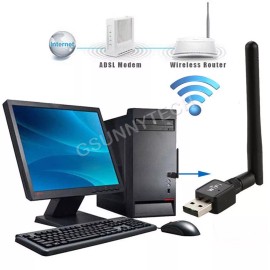AP 150 Mbps Dual Band 2.4Ghz Wireless USB WiFi Network Adapter w/Antenna 802.11n