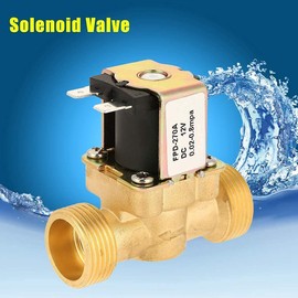 NC Solenoid Valve, 1pc Normally Closed Solenoid Valve for Water, DC12V G3/4 Normal Closed Electric Brass Solenoid Valve