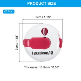 PATIKIL Golf Score Counter, 2 Pack Mini Golf Shot Stroke Attachment Counter Clicker Clip for Golfers Glove Bag Hat, White Pink