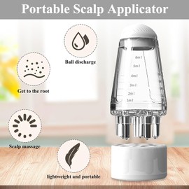 Aceite Para El Cabello Y Cuero Cabelludo Con Aplicador Y Rodillo De Masaje Aceite Esencial de Romero, Reparar el Cabello Seco y Dañado, Estimular el Crecimiento del Cabello y Nutrir el Cabello