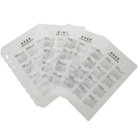 STOBOK 4Pcs 2025 Calendar Binder Dividers A5 Binder Inserts Plastic Frosted Transparent Planner Inserts 6-Hole Notebook Index Dividers Bill Saving Organizer