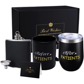 Graduation Doctors Nurses Gift for Women Men, Before Patients, After Patients Nurse Mug & Tumbler & Hip Flask Gifts Idea for Practitioner, Dental Assistant, Unique Birthday, Appreciation Gifts