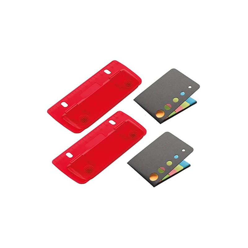 Set of 2 Mini Hole Punches with Sticky Notes for