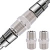 BZKSER Pack of 2 Shower Hose Adaptors Corrugated Pipe Extension