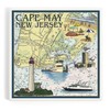 Cape May, New Jersey, Nautical Chart (Absorbent Ceramic Coaster, Single,