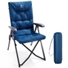 EVER ADVANCED Folding Padded Camping Chair 4 Positon Adjustable Recliner