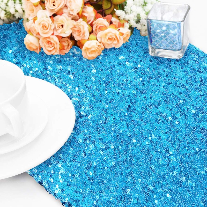 Time to Sparkle 12x108inch Glitter Sequin Table Runner Chair Sashes