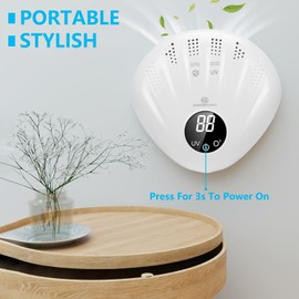 Ozone Odor Eliminator for Home, Pets Poof Odor Removal, Portable Air Ionizers for Home, 10000mAh Rechargeable Battery, for Car, Toilet, Bedroom, Kitchen, Smoke, Wardrobe, Garage