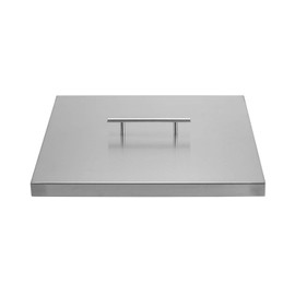 Celestial Fire Pit Cover for 12” Square Burner Pan (15" Actual Size), Stainless Steel