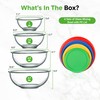 NutriChef 4‑Piece Glass Mixing Bowls with Lids – Premium Borosilicate