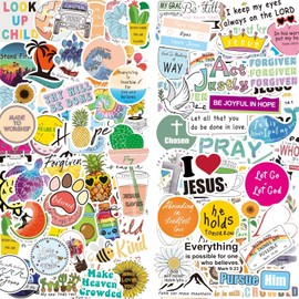 200Pcs Inspirational Christian Stickers for Water Bottles Laptop, Religious Jesus Faith Stickers for Teens, Kids and Adults, Vinyl Waterproof Bible Verse Stickers for Journaling Christmas Easter