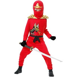 Charades Child's Ninja Avenger Costume, Red, Large