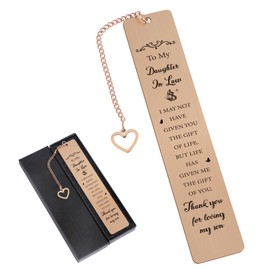 Shejdgart Bookmark Gifts for Daughter in Law - Rose Gold Daughter in Law Gifts from Mother in Law Anniversary Engagement Wedding Gifts for Daughter in Law Birthday Wedding Bridal Shower Gift for Bride