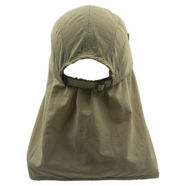 SOBEYO Unisex Outdoor Snap Hats Fishing Hiking Boonie Hunting Brim Ear Neck Cover Sun Flap Cap Khaki Size One