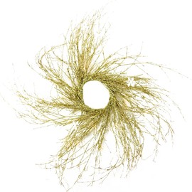 Pre-Lit Gold Glittered Twig Artificial Christmas Wreath - 36-Inch, Warm White Lights