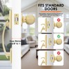 Haidms Gold Door Handle Exterior, Entry Door Handle and Reversible