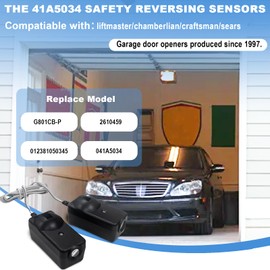41A5034 Safety Garage Door Sensor Replacement for Liftmaster/Craftsman/Chamberlain Garage Door Sensors Compatible with Liftmaster/Craftsman/Chamberlain Garage Door Opener Made Since 1997,No Bracket
