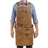 Moslyn Luxury Waxed Canvas Shop Apron Heavy Duty Work Apron