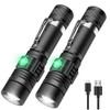 LED Tactical Flashlight Rechargeable, IPX6 Waterproof Flashlight, 2000lm, Super Bright