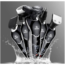 BestMal 5-in-1 Electric Shaver Razor Men Wet/Dry Nose Trimmer Brush Kit