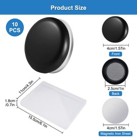 Shower Curtain Weights Magnetic, 10 Pieces Shower Curtain Weights, Tool-Free Curtain Weights, Non-Slip Shower Curtain Magnet, Shower Curtain Weights for Shower Curtains, Curtains, Tablecloths