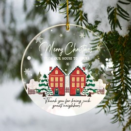 Neighbors Friendship Christmas Ornament - Friendship Gifts for Neighborhood - Neighborhood Thank You Gifts for Friends - Friendship Ornaments for Women 2024 (H75)