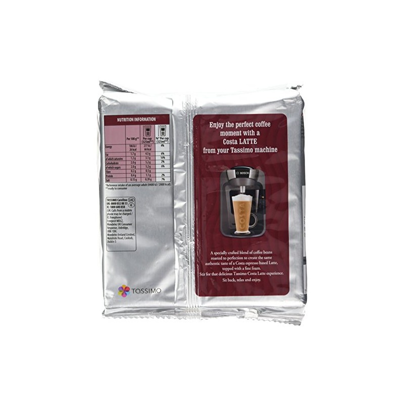 Tassimo Costa Latte 16 T-discs (Extra Large Cup Size) 8